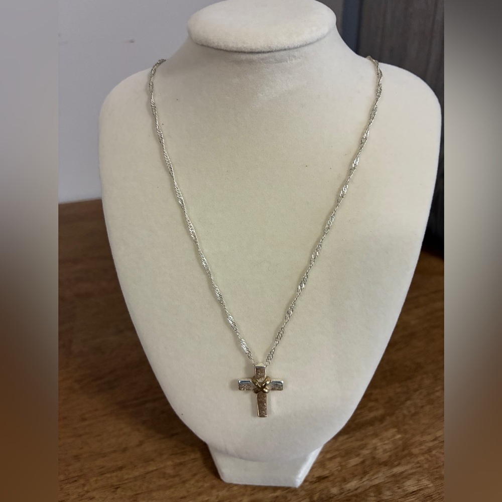 Elegant Silver Cross Necklace